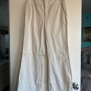Banana Republic Cream Wide-Leg Trousers